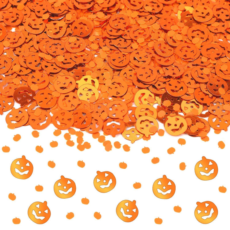 Halloween Pumpkin Confetti Table Decorations