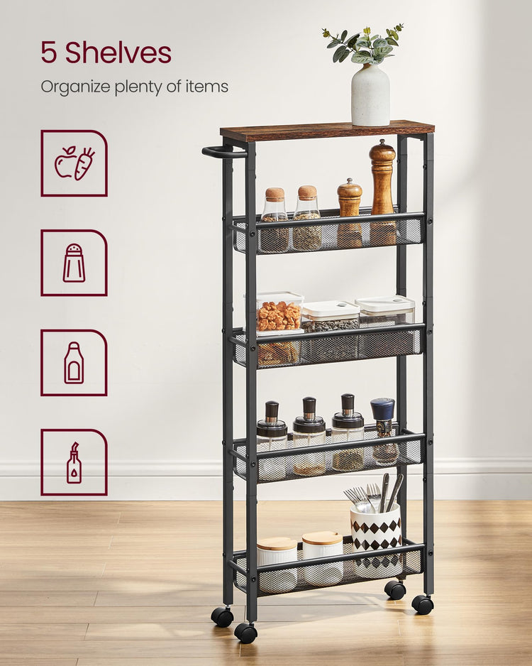 Slim Rolling Cart