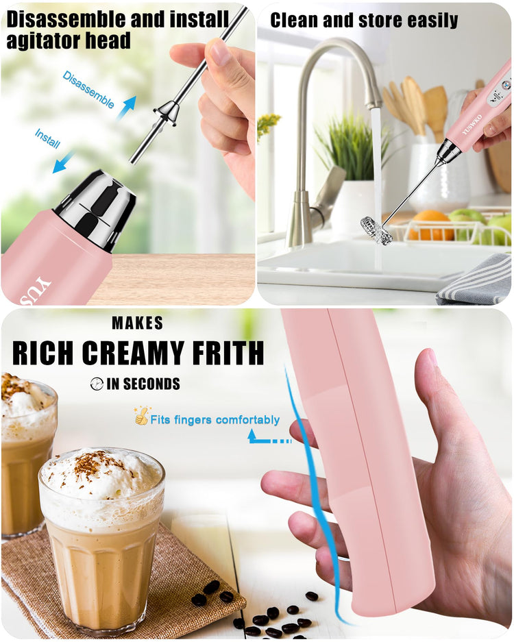 Handheld Milk Frother Wand for Coffee