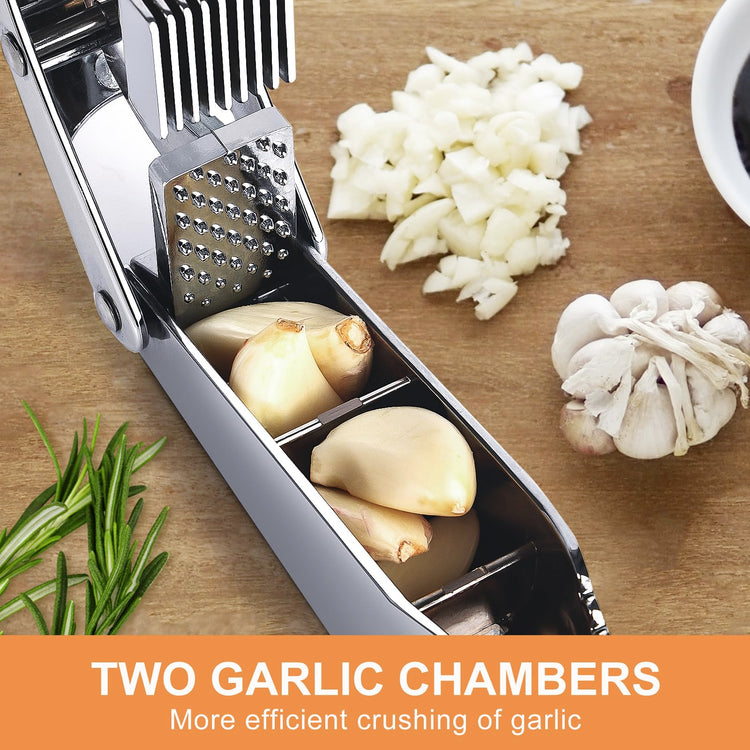 Garlic press and slicer 2 in 1
