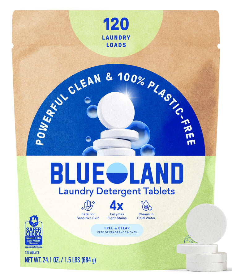 100% Plastic Free Laundry Detergent Tablets (120 Count)