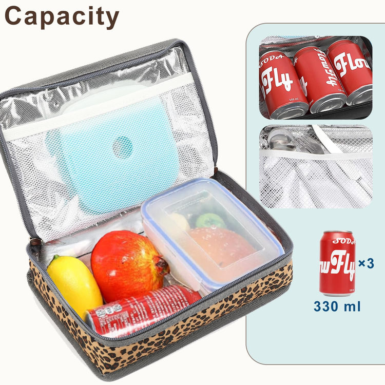 Small Insulated Lunch box Portable Soft Bag Mini Cooler Thermal Meal Tote Kit with Handle for Work & School