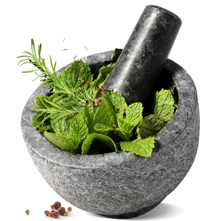 African Natural Granite Mortar and Pestle Set
