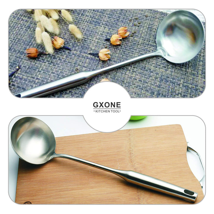 Soup Ladle 304 Stainless Steel Cooking Ladle with Long Handle