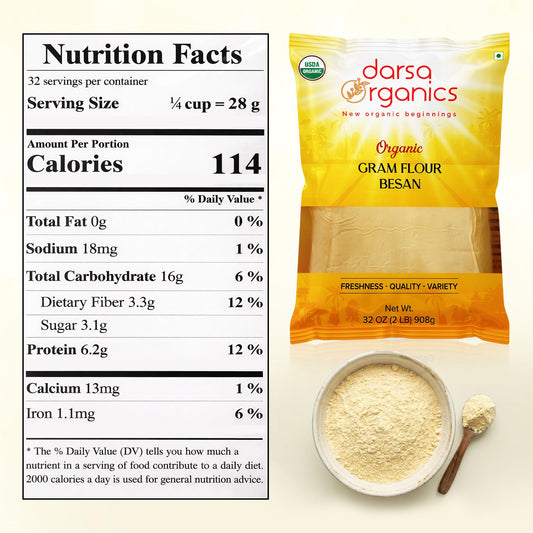 Gram Flour 2 lb Besan (32 Ounce)