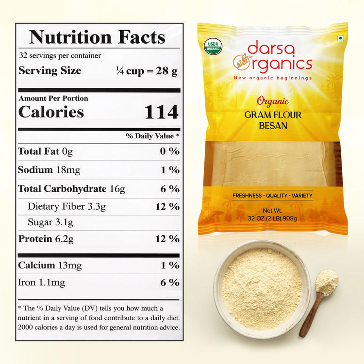 Gram Flour 2 lb Besan (32 Ounce)
