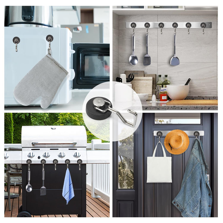 Rare Earth Strong Magnetic Hooks (12 Count)