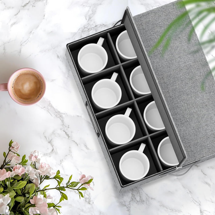 Mug Storage Box with Dividers