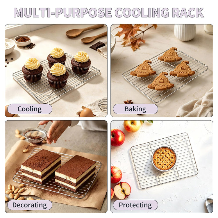 Stainless Steel Toaster Oven Pan with Rack Set