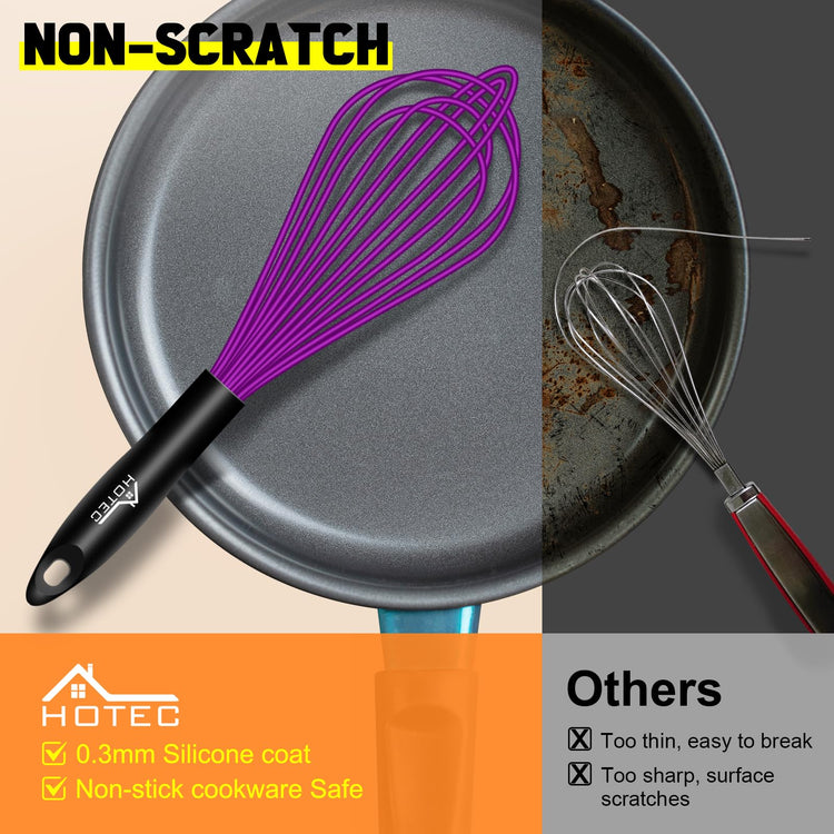 4 Pieces Silicone Whisks Set