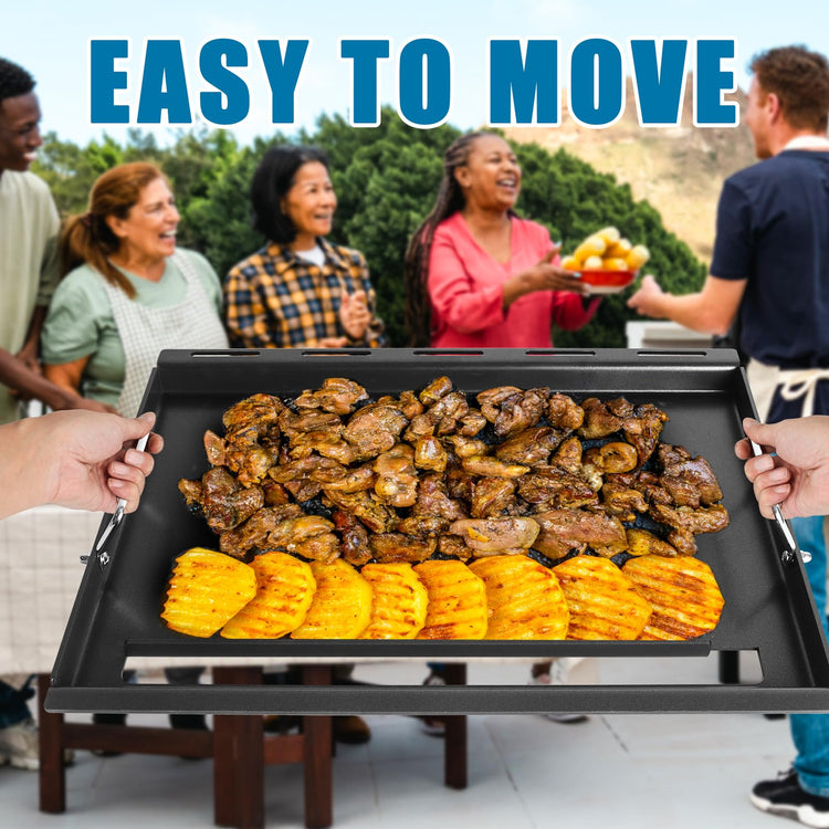 6787 Full Size Griddle Inserts with Handles for Weber Spirit I & II 300 Series Grills Nonstick Flat Top Griddle for Weber Spirit E