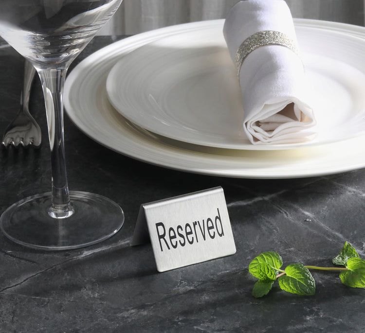 Stainless Steel Table Tent Sign (2 Count)