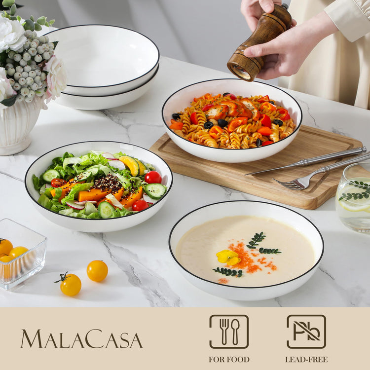 8.85" Large Pasta Bowls (6 Count)