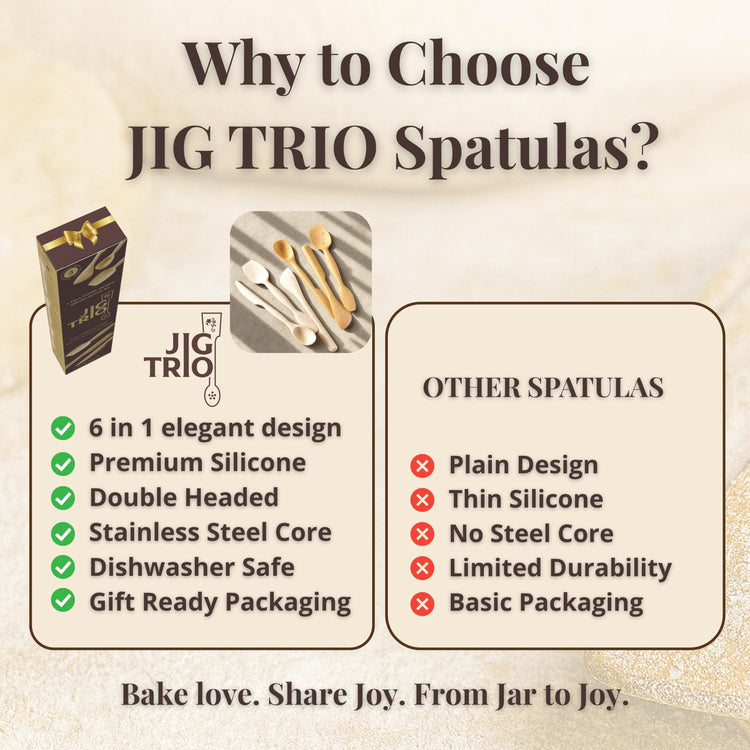 JIG TRIO Double Headed Silicone Spatula Set (3 Count)