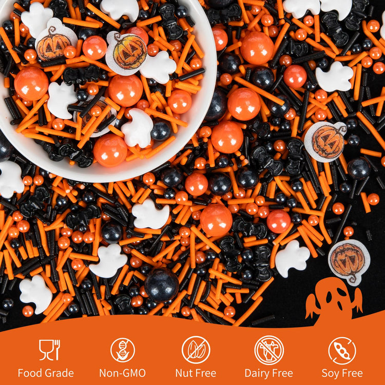 Edible Pumpkin Sprinkles for Cake Decorating (4.5 Ounce)