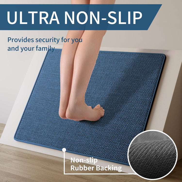 Extra Long Kitchen Runner Rugs Kitchen Mat Non Slip Blue 17"x95"