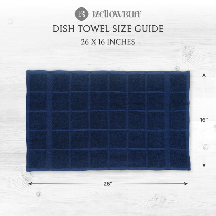 100% Cotton Terry Dish Towels for Kitchen (4 Count)