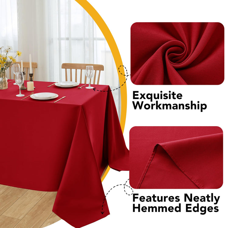 6 Pack Red Tablecloths for Square Tables
