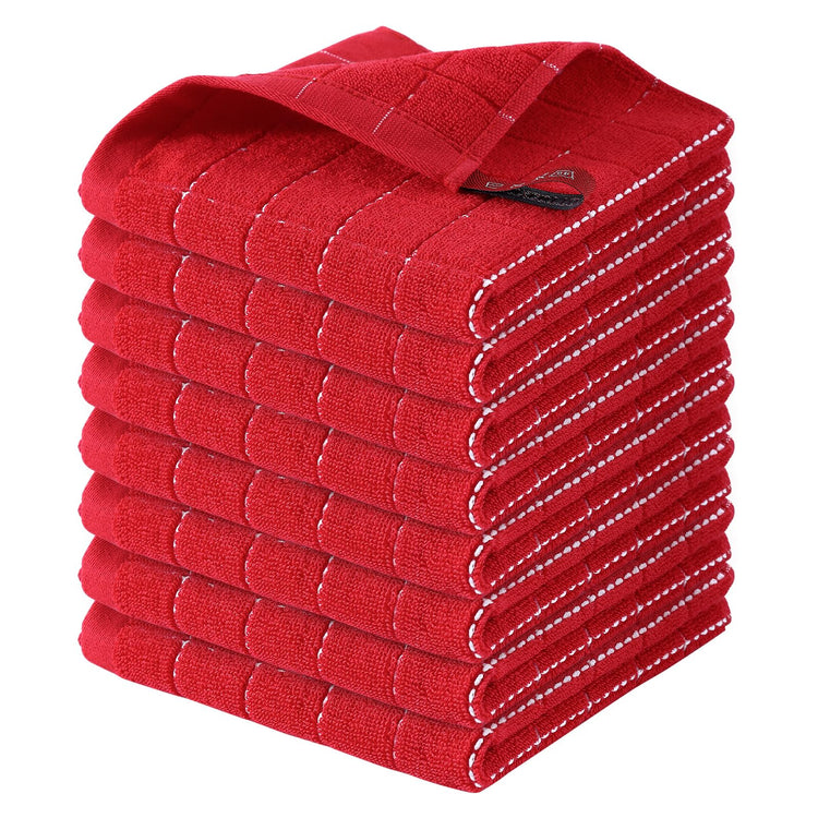 100% Cotton Terry Kitchen Dish Cloths (8 Count)