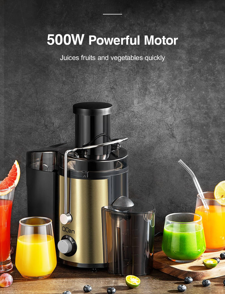 Juicer Machine 800W Centrifugal Juicer with Wide Mouth Feed Chute