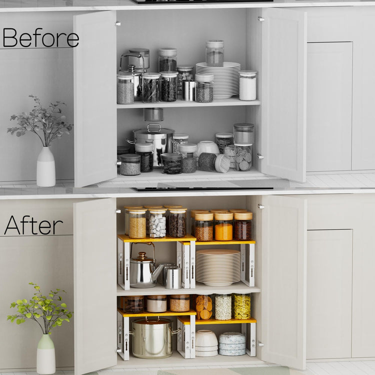 Expandable Kitchen Cabinet Organizer Shelves
