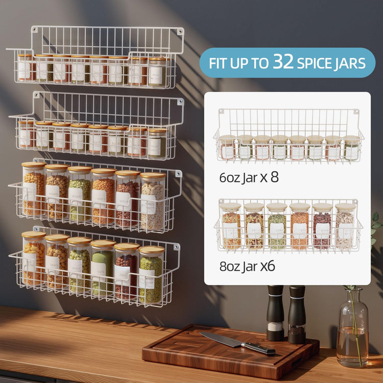 Spice Rack Wall Mount (4 Count)
