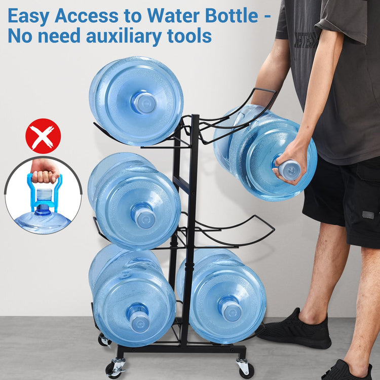 5 Gallon Water Jug Holder with 4 Wheels