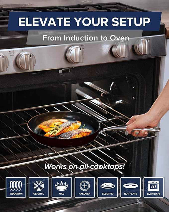 Nuwave Lux 13-Piece Premium Cookware Collection, Next-Generation G11 Duralon Blue Ceramic Nonstick, Ultra Durable, PFAS-Free, Lightweight & Works on All Cooktops