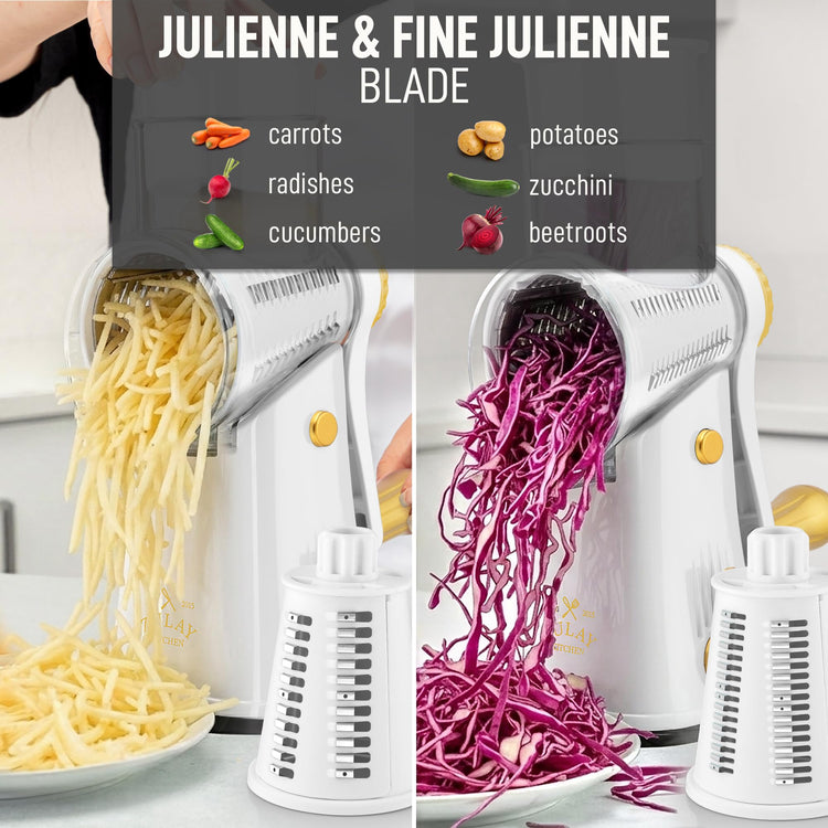 Rotary Cheese Grater 5 Blade Cheese Shredder
