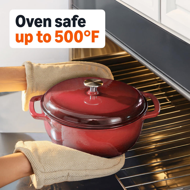 Enameled Cast Iron Dutch Oven Pot with Lid