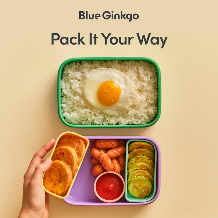 Bento Style Silicone Lunch Box Set