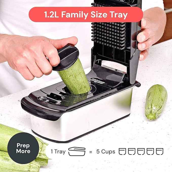 Fullstar Premium Vegetable Chopper and Mandoline Slicer - Food Chopper and Spiralizer with Container, Julienne Slicer, Fruit Slicer, Veggie Cutter, Kitchen Gadgets & Gift for Mom (14 in 1, Silver)