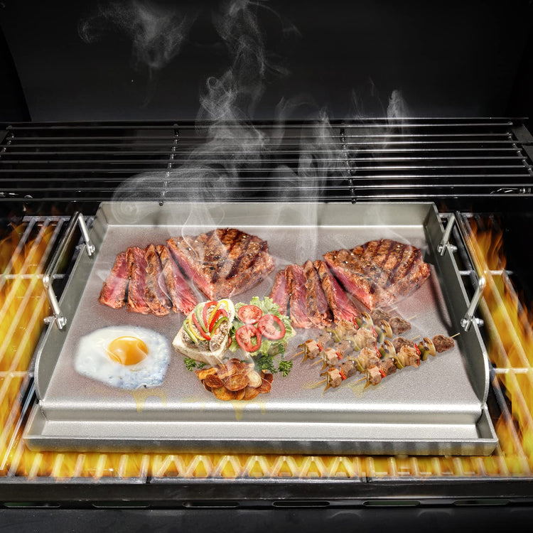 Griddle for Gas Grill Metal Cooking Griddle Pan for Outdoor Gas Grill