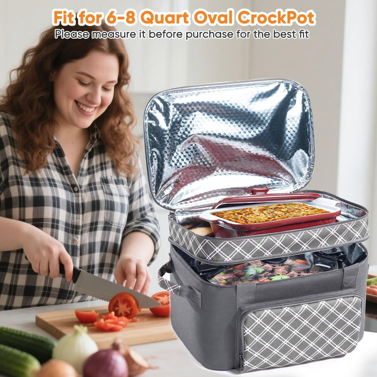 Double Layer Slow Cooker Carrier Bag