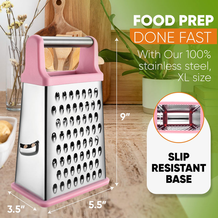 Stainless Steel XL Cheese Grater for Kitchen