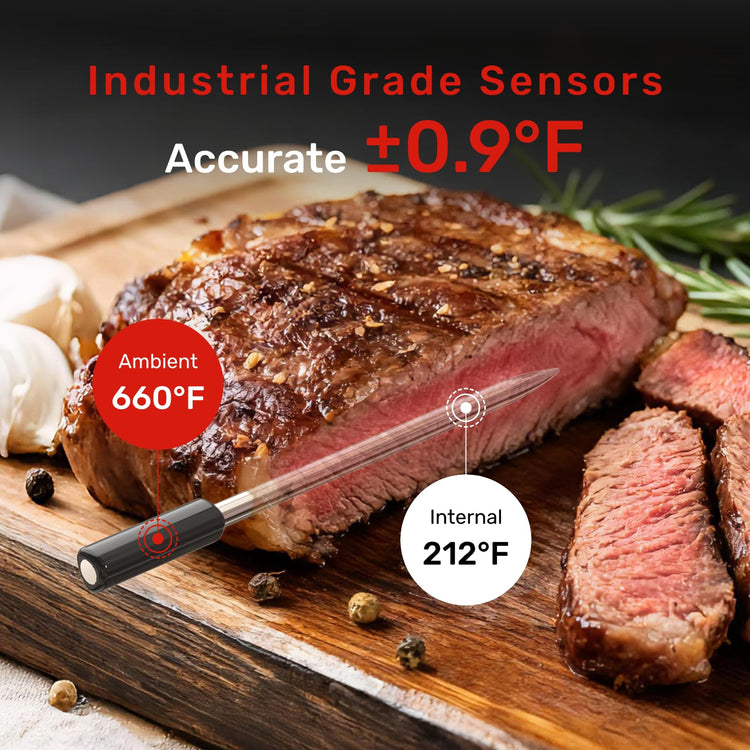 Wireless Meat Thermometer Digital with Remote App Monitoring