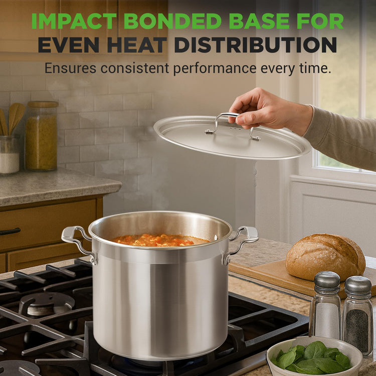 12 Quart Stainless Steel Stockpot with Stainless Steel Lid