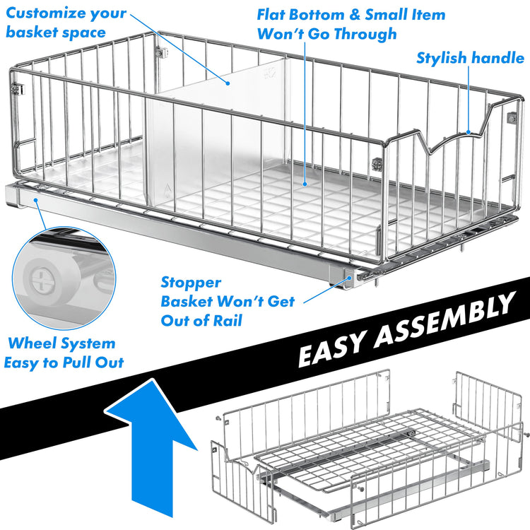 Pull Out Cabinet Sliding Basket