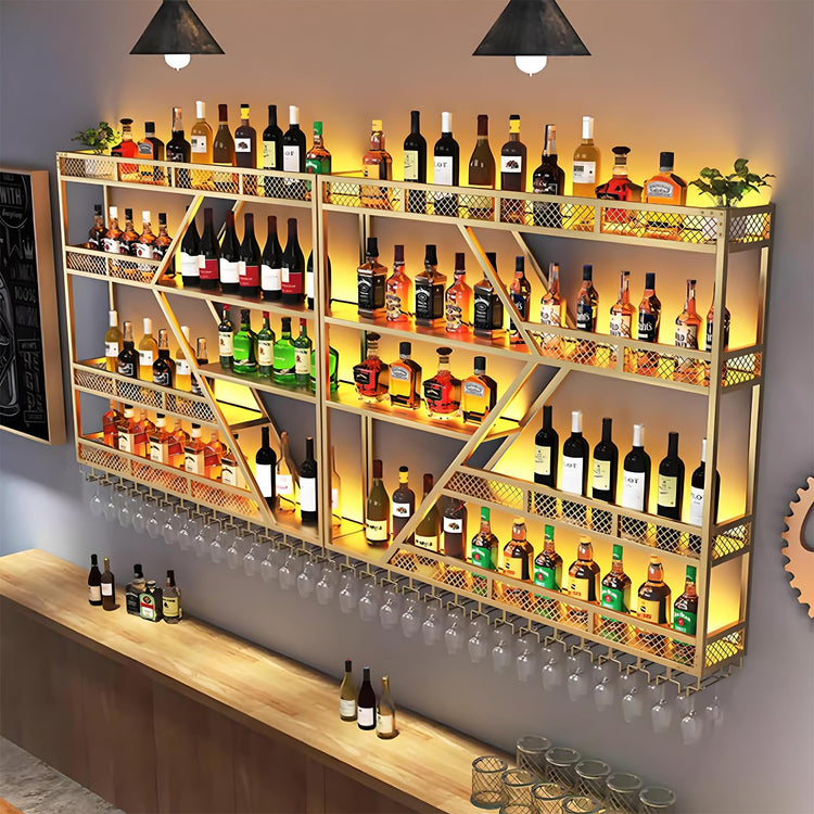 63in Large Wall Mounted Wine Rack