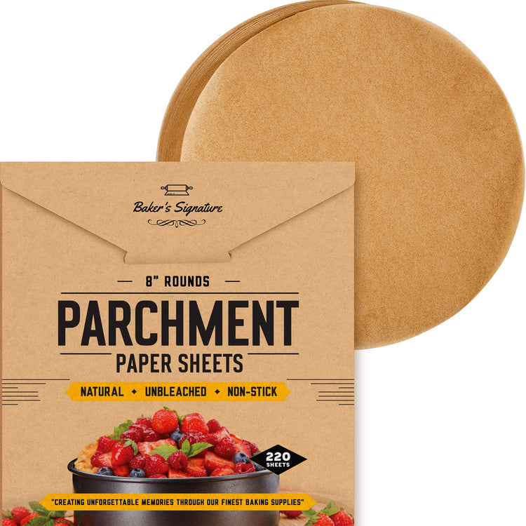 8" Parchment Paper Rounds for Baking (220 Count)