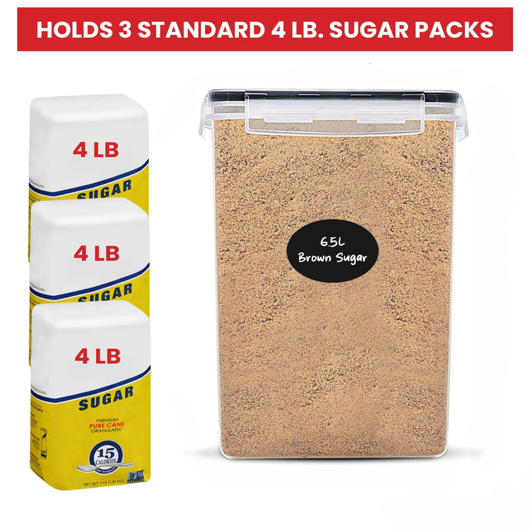 Extra Large Flour and Sugar Storage Containers 6.5L (2 Count)