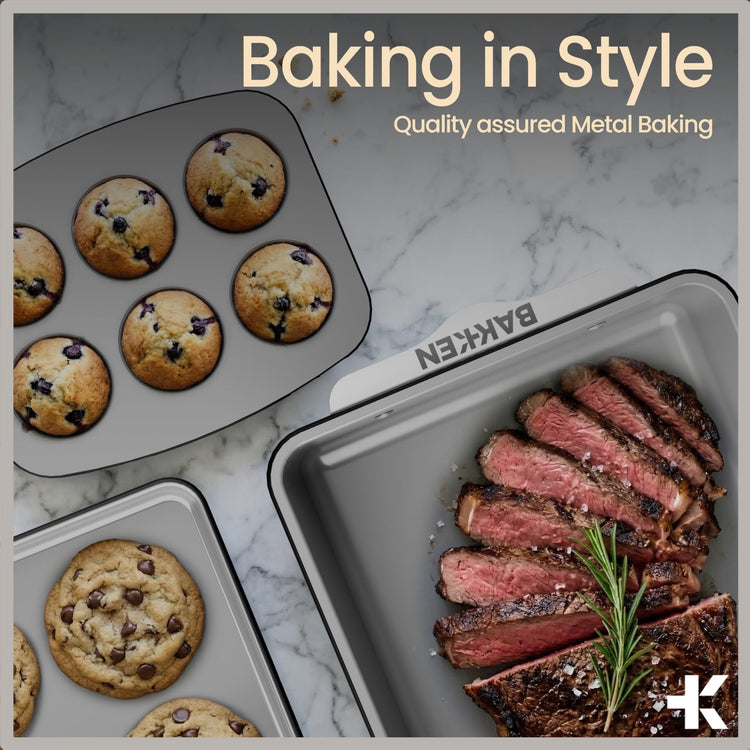 Bakken 8 Piece Ceramic Coated Bakeware Sets (8 Count)