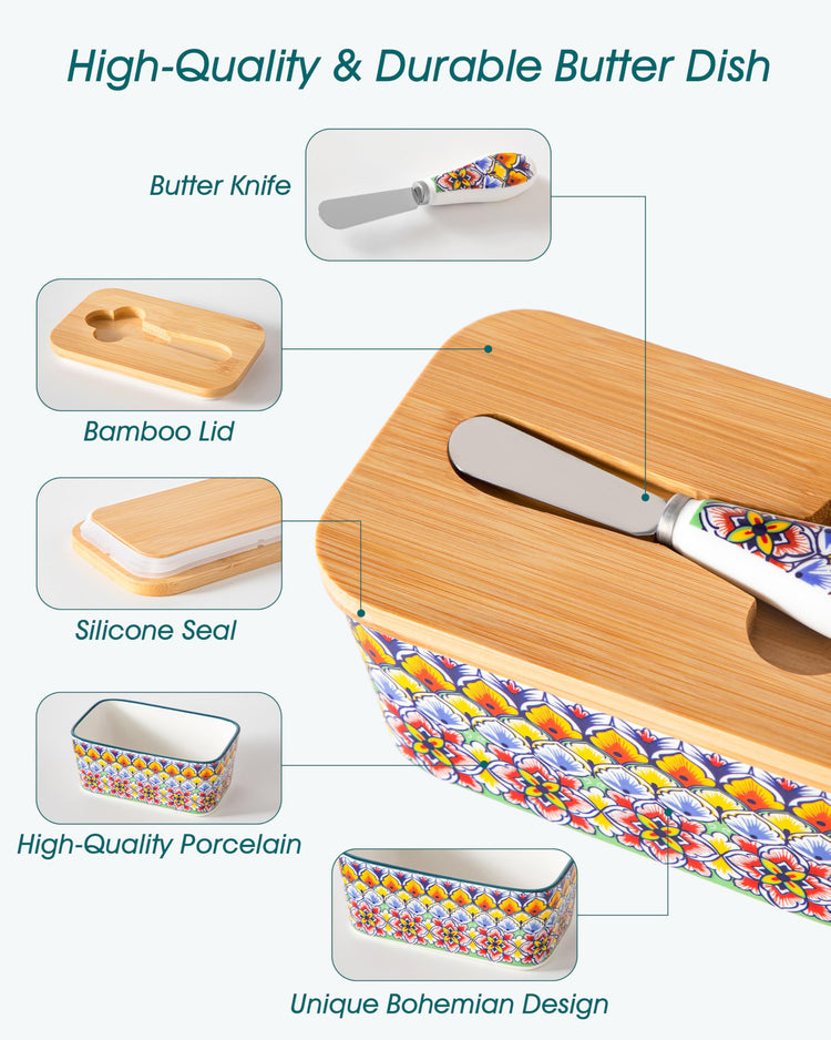 6.5" Butter Dish with Lid