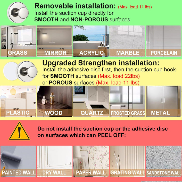 Suction Cup Hooks for Shower