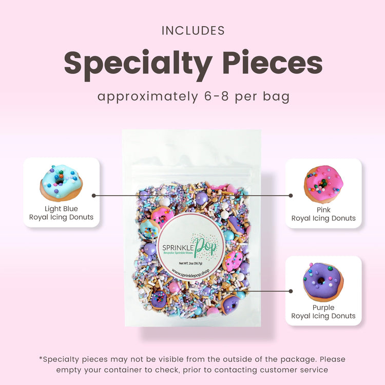 Donut Sprinkle Mix with ~6 Sprinkled Donuts Royal Icings