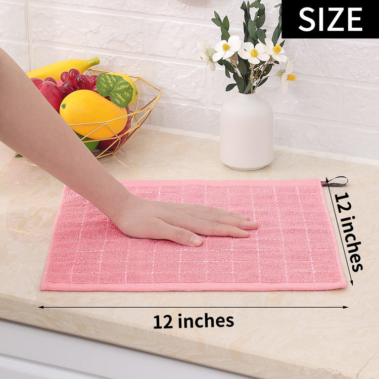 100% Cotton Terry Kitchen Dish Cloths (6 Count)