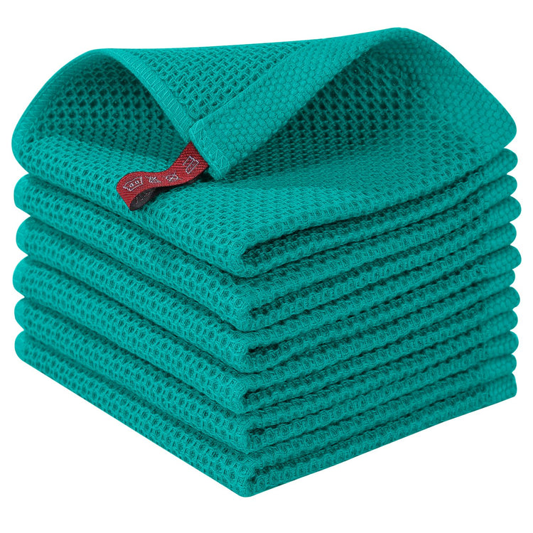 100% Cotton Waffle Weave Kitchen Dish Cloths 6 (6 Count)