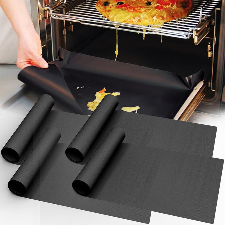 4 Pack Thickened Oven Liners for Bottom of Oven BPA & PFOA Free (4 Count)