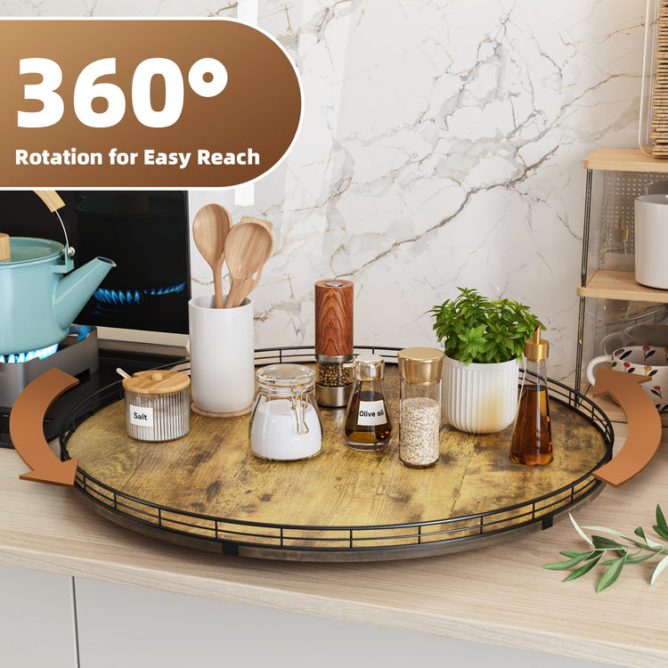 Lazy Susan Turntable Organizer for Table Top