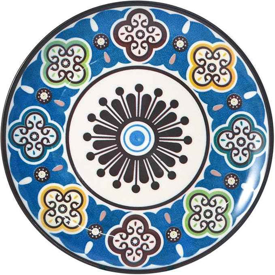 Tudor Royal Collection 24-Piece Premium Quality Round Porcelain Dinnerware Set, Service for 6 - SUMAYA Blue, See 10 Designs Inside!